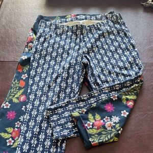 Set of 2 FUN Patterned Women's Jegging Capris - XL (16-18) - Navy